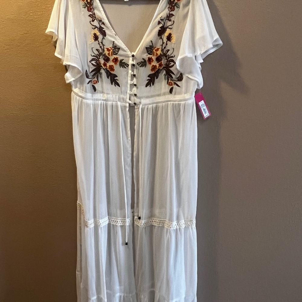 Sheer Floral Long Cardigan/Cover Up